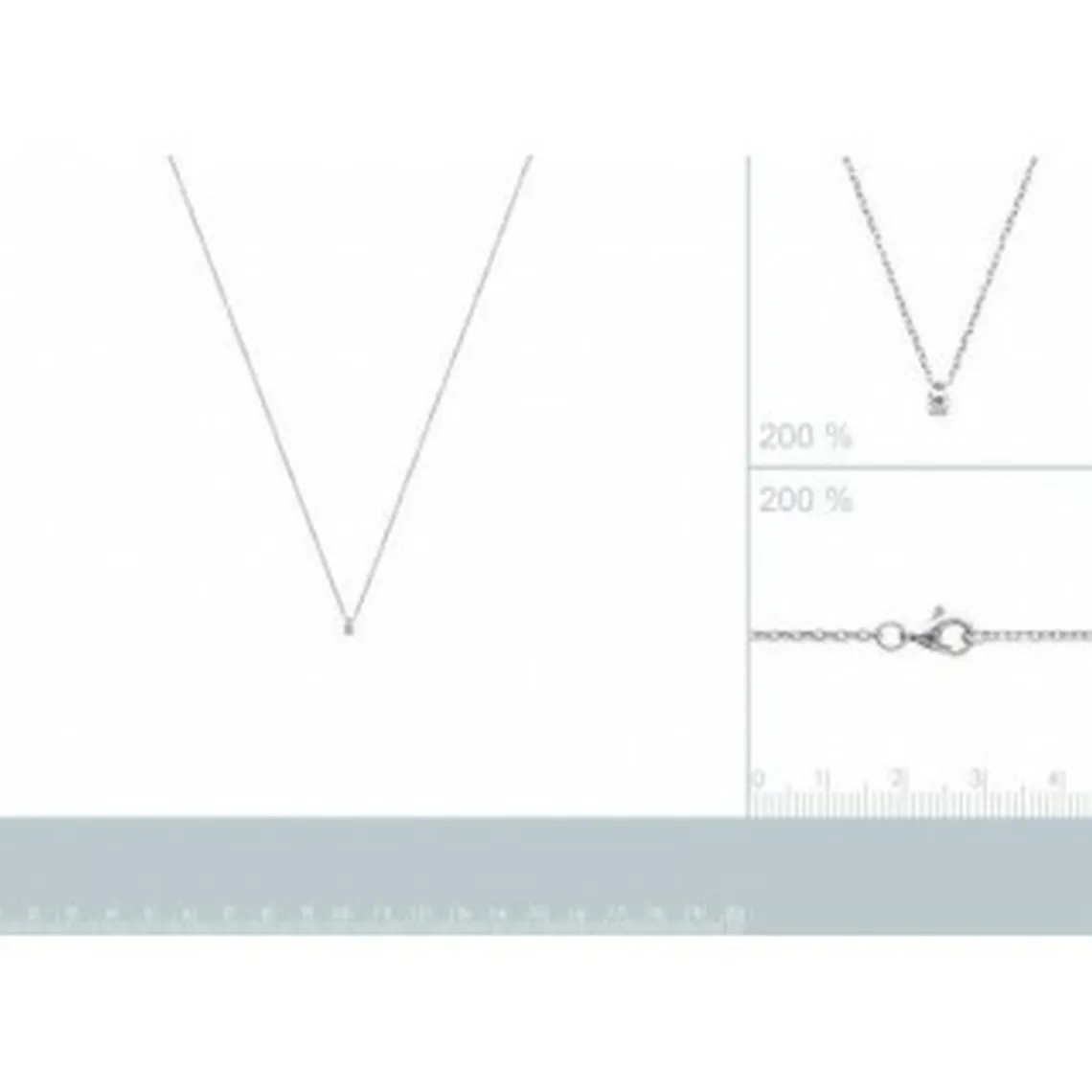 Maison de la Bijouterie Collier femme argent rhodié blanc serti griffe - VW30W445 | Femme Collier Et Pendentif