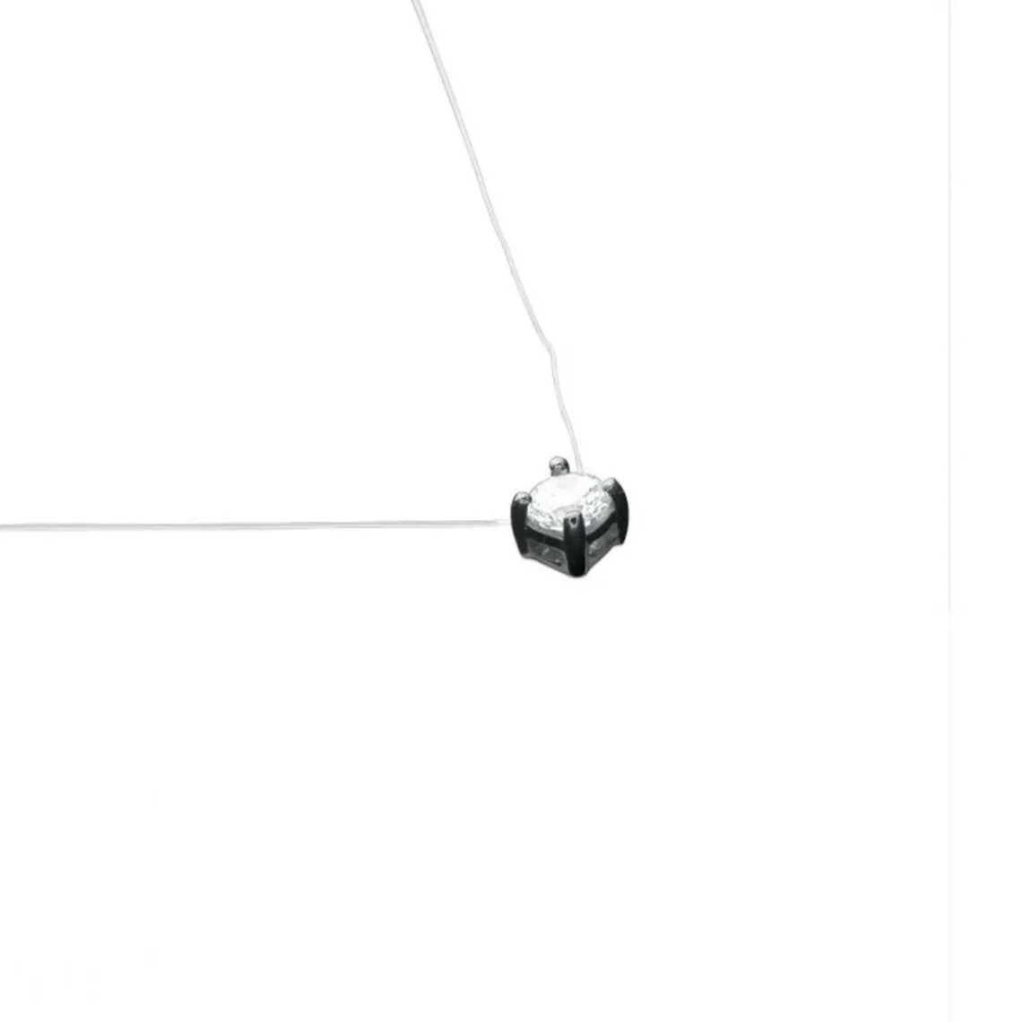 Maison de la Bijouterie Collier femme argent rhodié blanc serti griffe - VWZ3ZY4Y | Femme Collier Et Pendentif