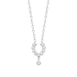 Maison de la Bijouterie Collier femme argent serti clos oxyde VW404V45 | Femme Collier Et Pendentif