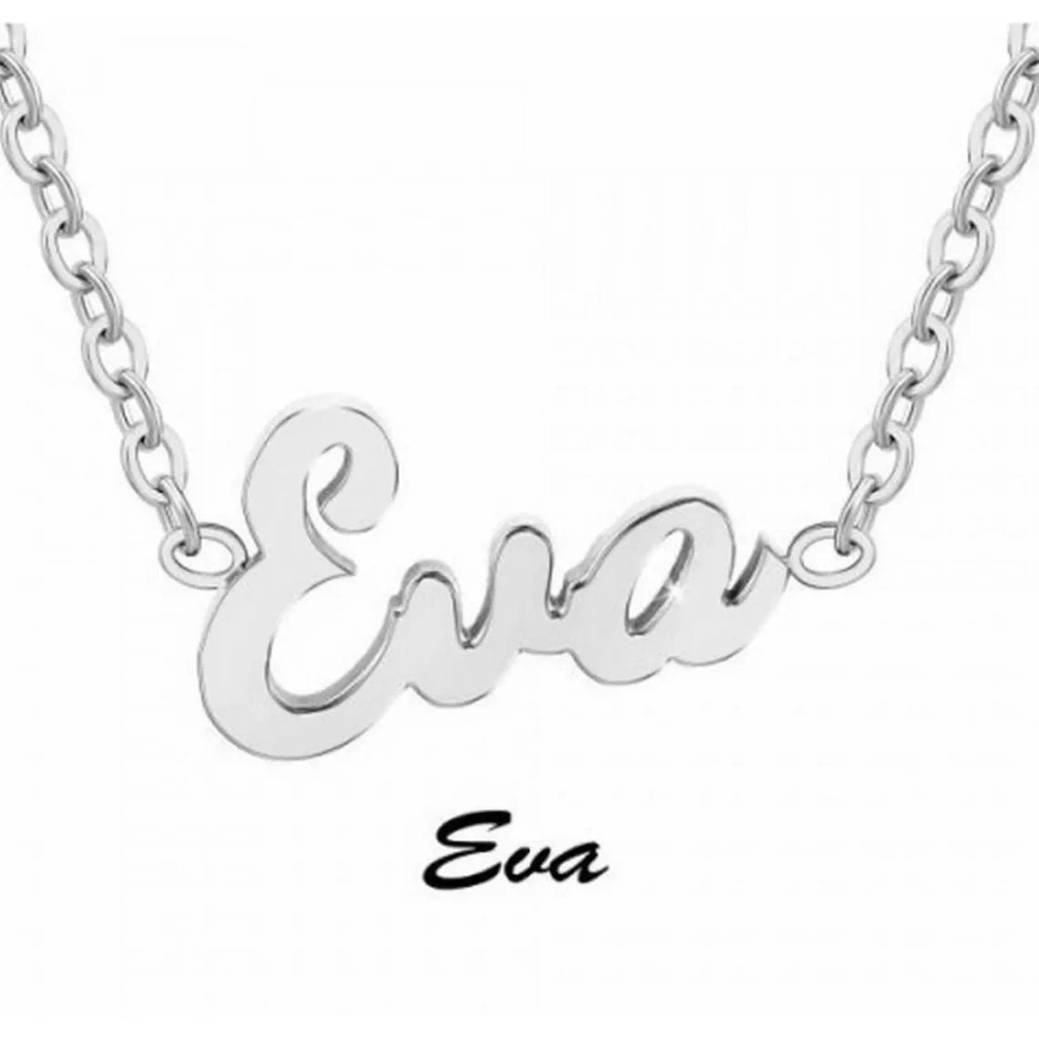 Athème Collier Femme - B2689-ARGENT-EVA Acier Argent | Femme Collier Et Pendentif