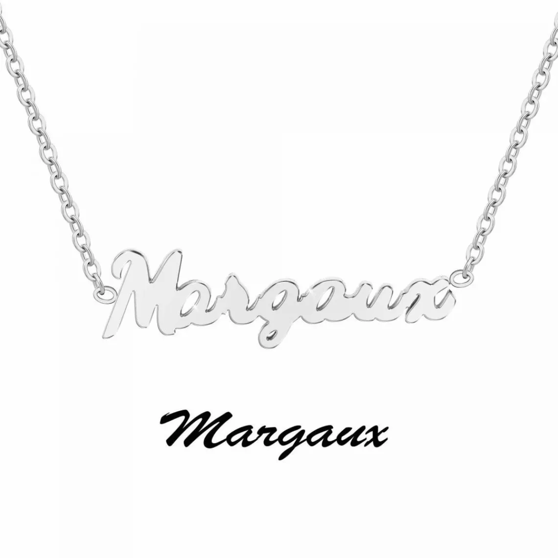 Athème Collier Femme - B2689-ARGENT-MARGAUX Acier | Femme Collier Et Pendentif