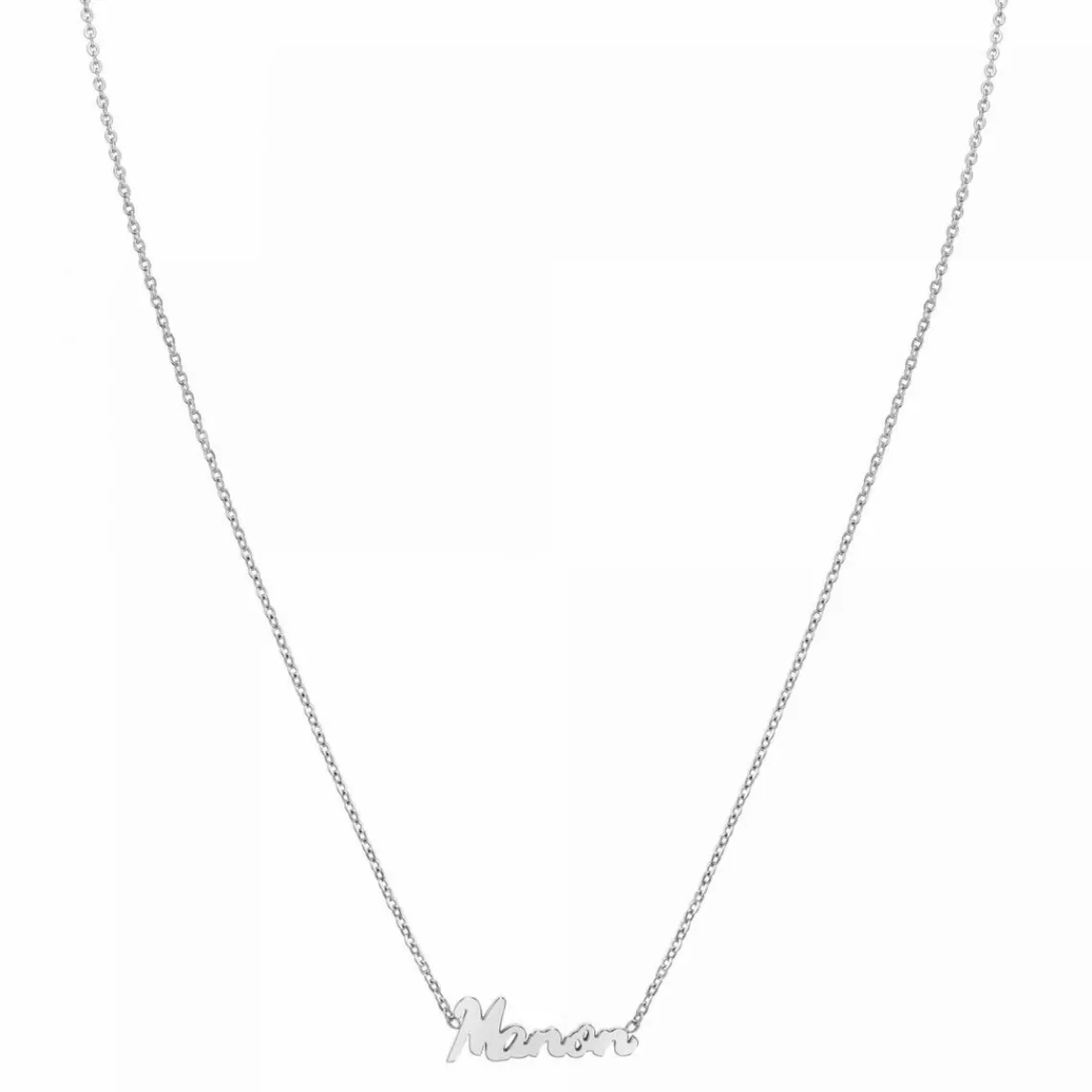Athème Collier Femme - B2689-ARGENT-MANON Acier Argent | Femme Collier Et Pendentif