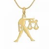 Athème Collier Femme - B2427-BALANCE Acier Doré | Femme Collier Et Pendentif