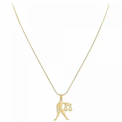 Athème Collier Femme - B2427-BALANCE Acier Doré | Femme Collier Et Pendentif