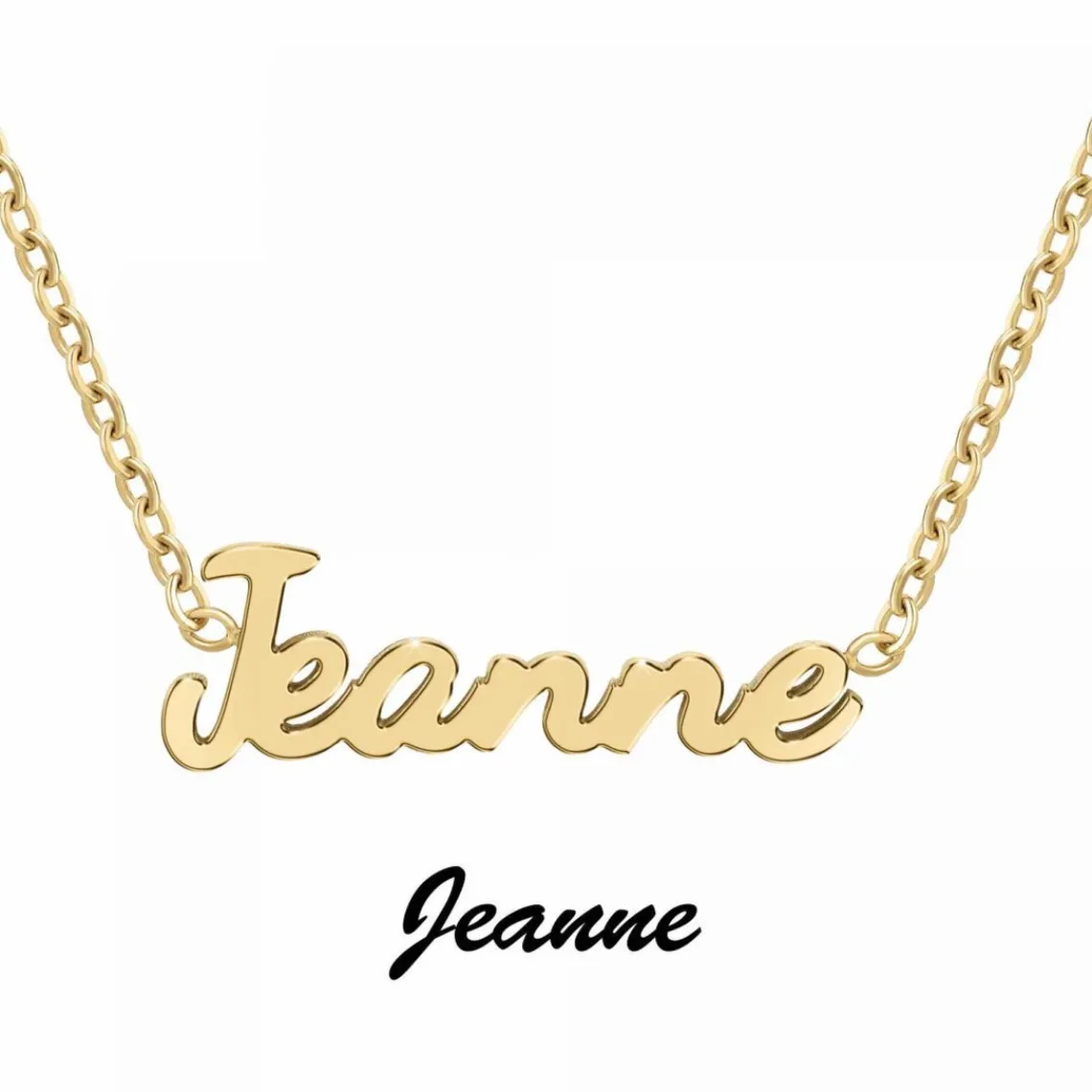 Athème Collier Femme - B2689-DORE-JEANNE Acier Doré | Femme Collier Et Pendentif