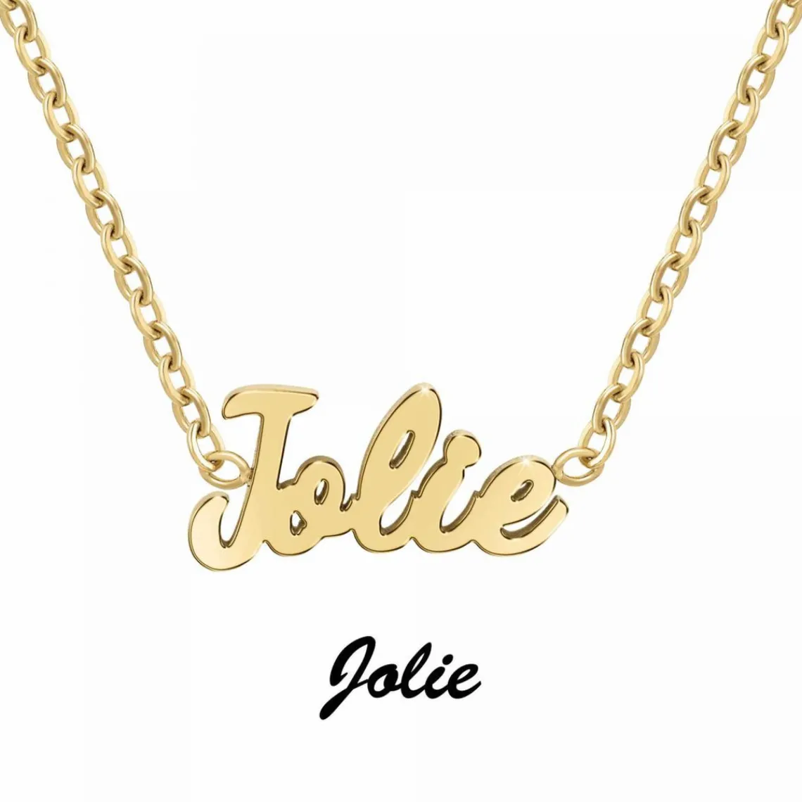 Athème Collier femme - B2689-DORE-JOLIE Acier Doré | Femme Collier Et Pendentif