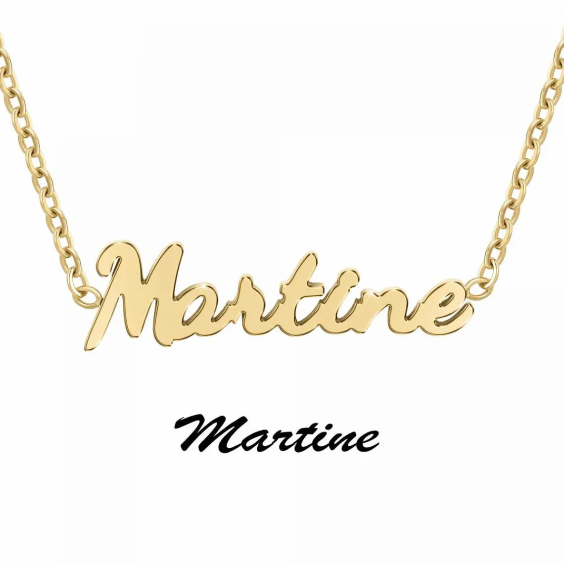 Athème Collier Femme - B2689-DORE-MARTINE Acier Doré | Femme Collier Et Pendentif