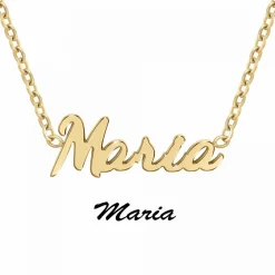 Athème Collier Femme - B2689-DORE-MARIA Acier Doré | Femme Collier Et Pendentif
