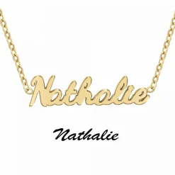 Athème Collier Femme - B2689-DORE-NATHALIE Acier Doré | Femme Collier Et Pendentif