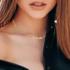 Athème Collier Femme - B2689-DORE-NATHALIE Acier Doré | Femme Collier Et Pendentif