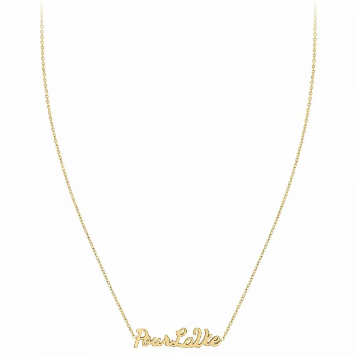 Athème Collier Femme - B2689-DORE-POURLAVIE Acier Doré | Femme Collier Et Pendentif