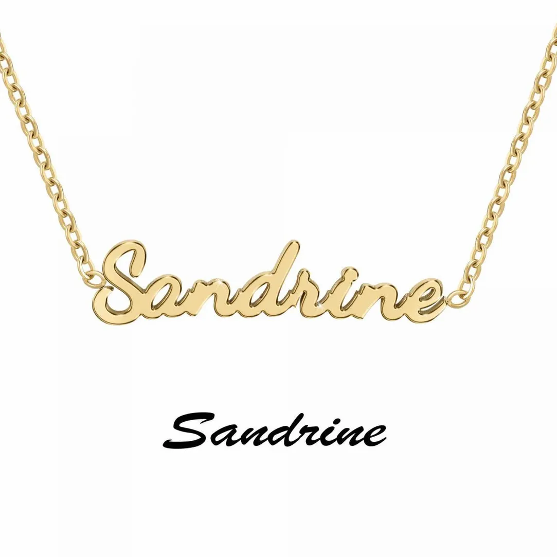 Athème Collier Femme - B2689-DORE-SANDRINE Acier Doré | Femme Collier Et Pendentif
