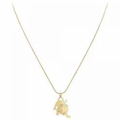 Athème Collier Femme B2427-LION - Acier Doré | Femme Collier Et Pendentif