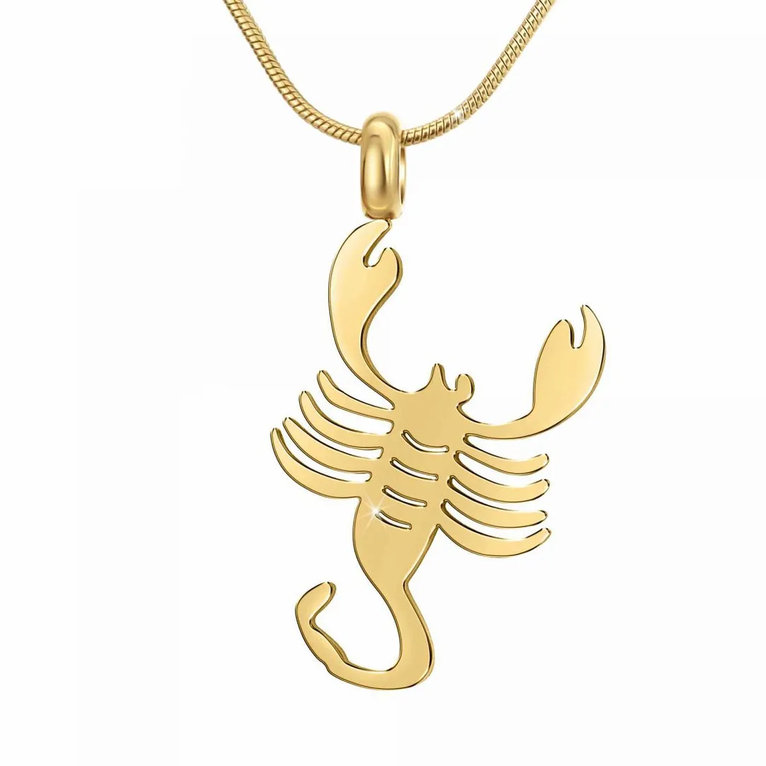 Athème Collier Femme B2427-SCORPION - Acier Doré | Femme Collier Et Pendentif