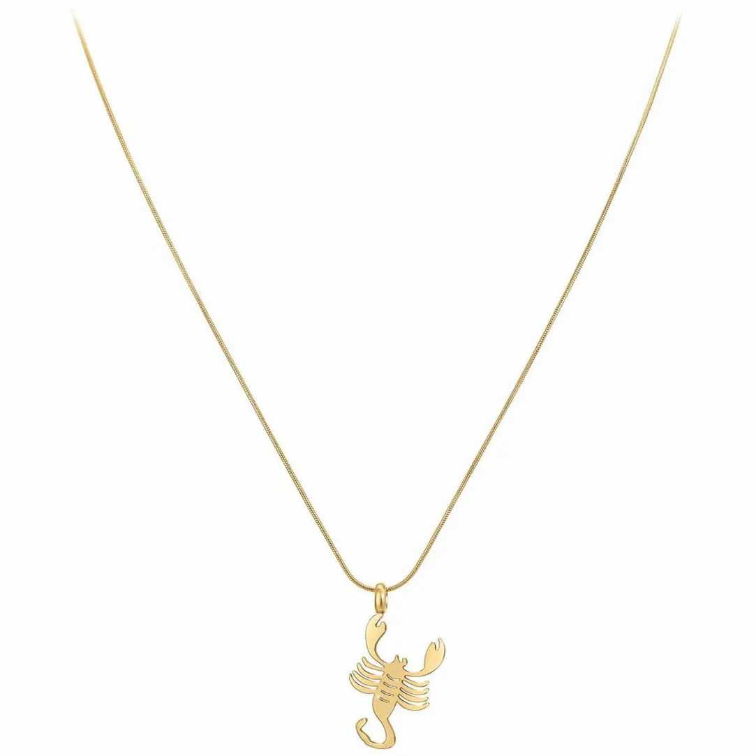 Athème Collier Femme B2427-SCORPION - Acier Doré | Femme Collier Et Pendentif