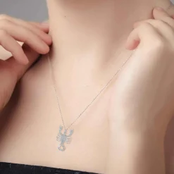 Athème Collier Femme B2425-SCORPION - Métal Argent | Femme Collier Et Pendentif