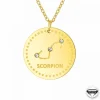 Athème Collier femme - B2449-SCORPION Acier Doré | Femme Collier Et Pendentif