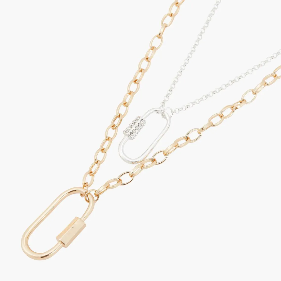 Balaboosté Collier Femme Avec Lockets Metal Et Strass - 3502456532328 Métal Doré | Femme Collier Et Pendentif