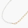 Balaboosté Collier Femme Fermoir T Perle Et Chaine - 3502456534742 Métal Doré | Femme Collier Et Pendentif