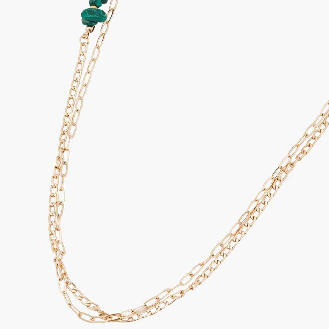 Balaboosté Collier Femme Fermoir T Avec Pierres Et Chaine - 3502456533103 Métal Vert | Femme Collier Et Pendentif