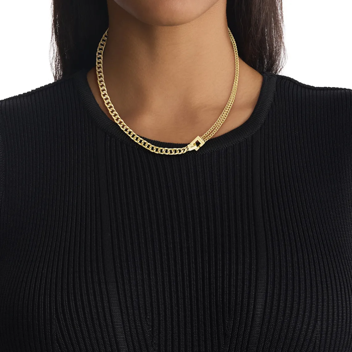 Calvin Klein Bijoux Collier Femme Calvin Klein Divergent Links - 35000466 Acier Doré | Femme Collier Et Pendentif