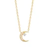 Maison de la Bijouterie Collier femme croissant de lune plaqué or UW35W645 | Femme Collier Et Pendentif