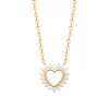 Maison de la Bijouterie Collier femme cœur fantaisie plaqué or UW3U6345 | Femme Collier Et Pendentif