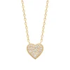 Maison de la Bijouterie Collier femme cœur oxyde de zirconium plaqué or UW3W5V45 | Femme Collier Et Pendentif