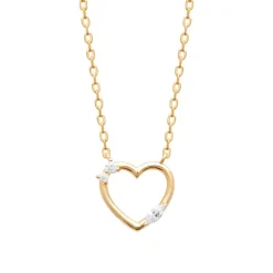Maison de la Bijouterie Collier femme cœur oxyde plaqué or UW3U6Y45 | Femme Collier Et Pendentif