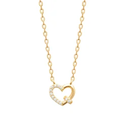Maison de la Bijouterie Collier femme cœur plaqué or oxyde UW3U6W45 | Femme Collier Et Pendentif