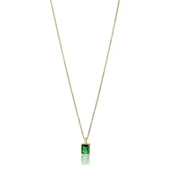 Emily Westwood Bijoux Collier femme Emily Westwood EWN23082G - Acier Doré et Vert | Femme Collier Et Pendentif