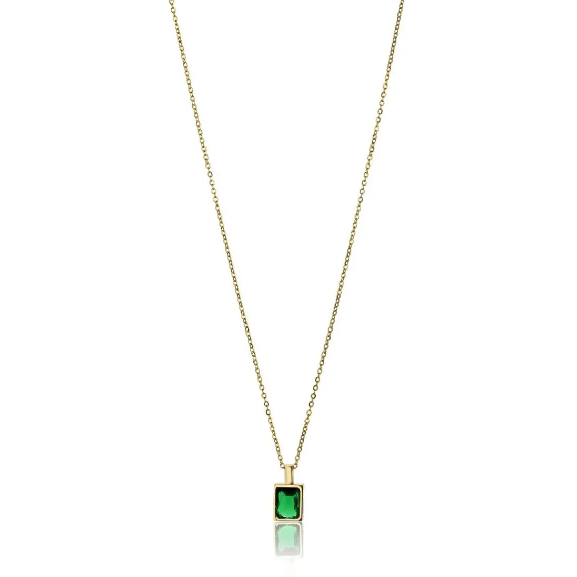 Emily Westwood Bijoux Collier femme Emily Westwood EWN23082G - Acier Doré et Vert | Femme Collier Et Pendentif