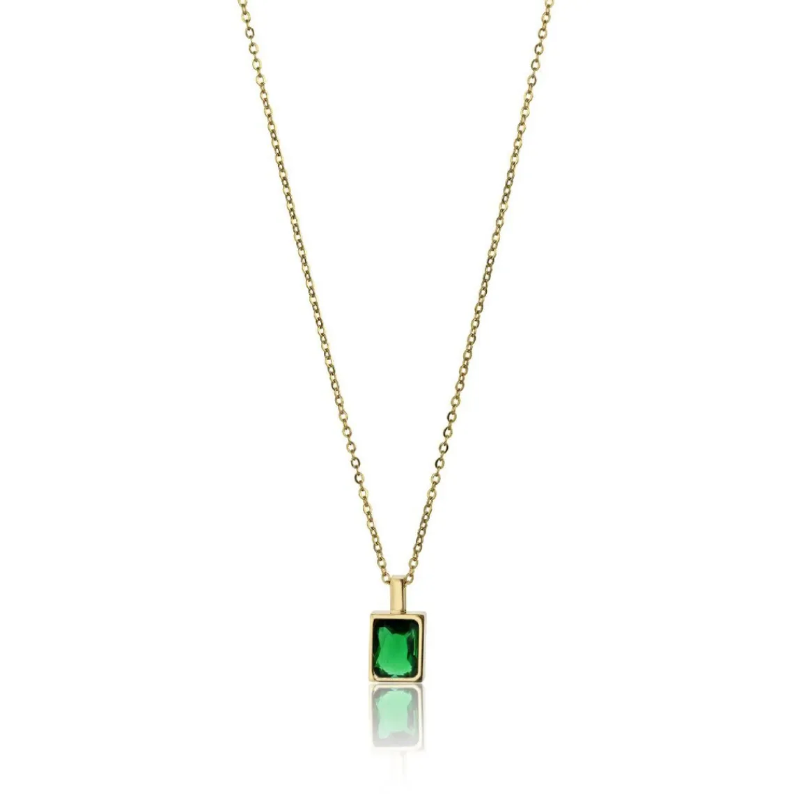Emily Westwood Bijoux Collier femme Emily Westwood EWN23082G - Acier Doré et Vert | Femme Collier Et Pendentif