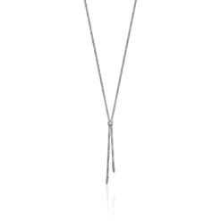 Maison de la Bijouterie Collier femme fantaisie acier argent 3Z055V50 | Femme Collier Et Pendentif