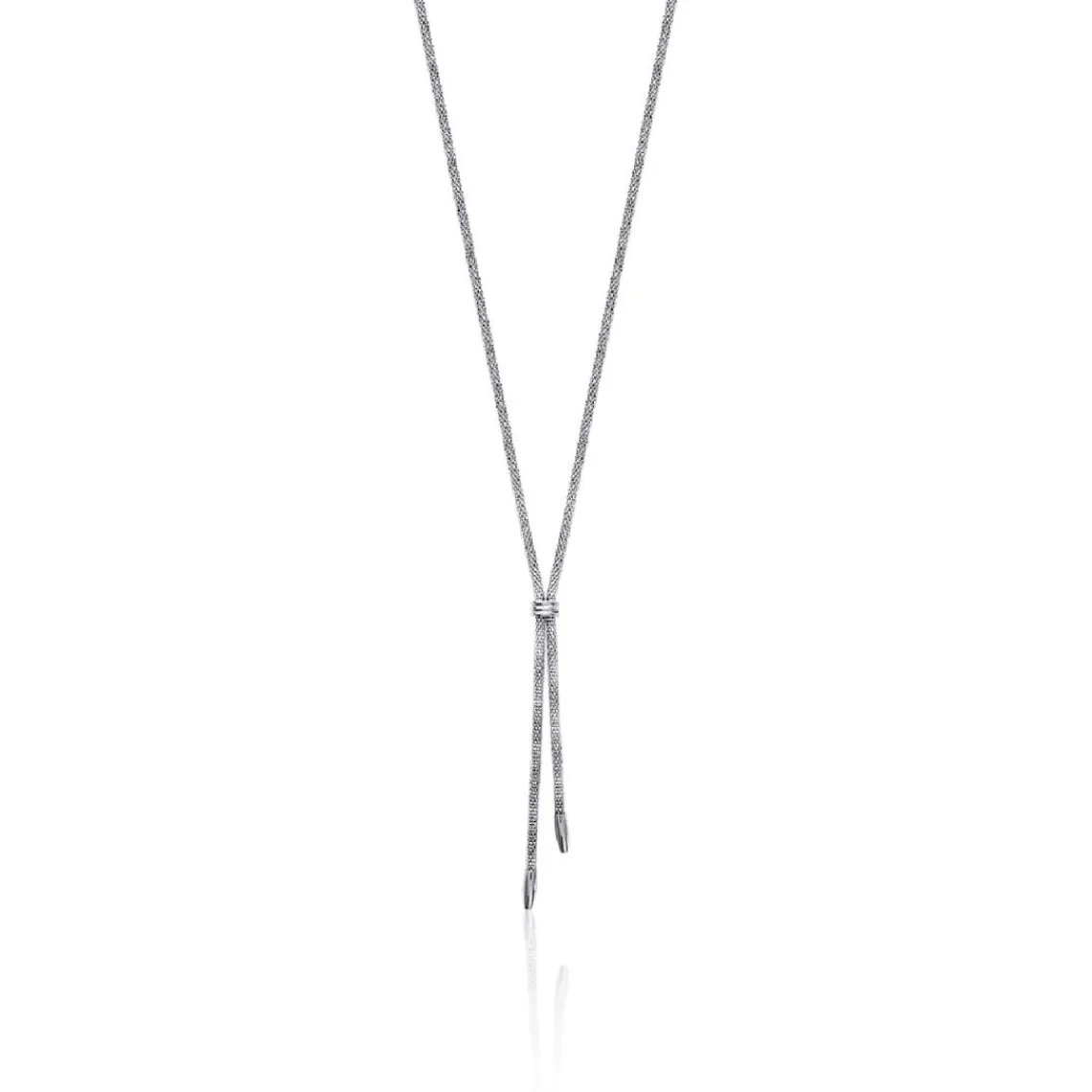 Maison de la Bijouterie Collier femme fantaisie acier argent 3Z055V50 | Femme Collier Et Pendentif