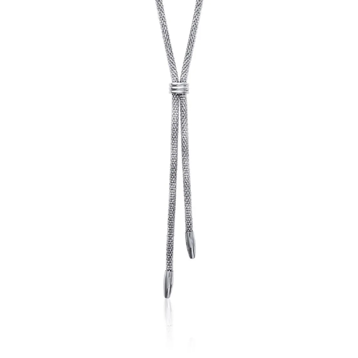 Maison de la Bijouterie Collier femme fantaisie acier argent 3Z055V50 | Femme Collier Et Pendentif