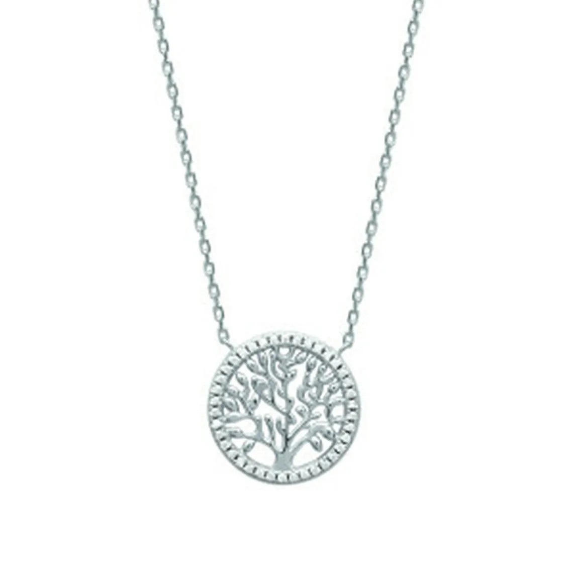 Maison de la Bijouterie Collier Femme fantaisie arbre de vie argent VWZWY645 | Femme Collier Et Pendentif