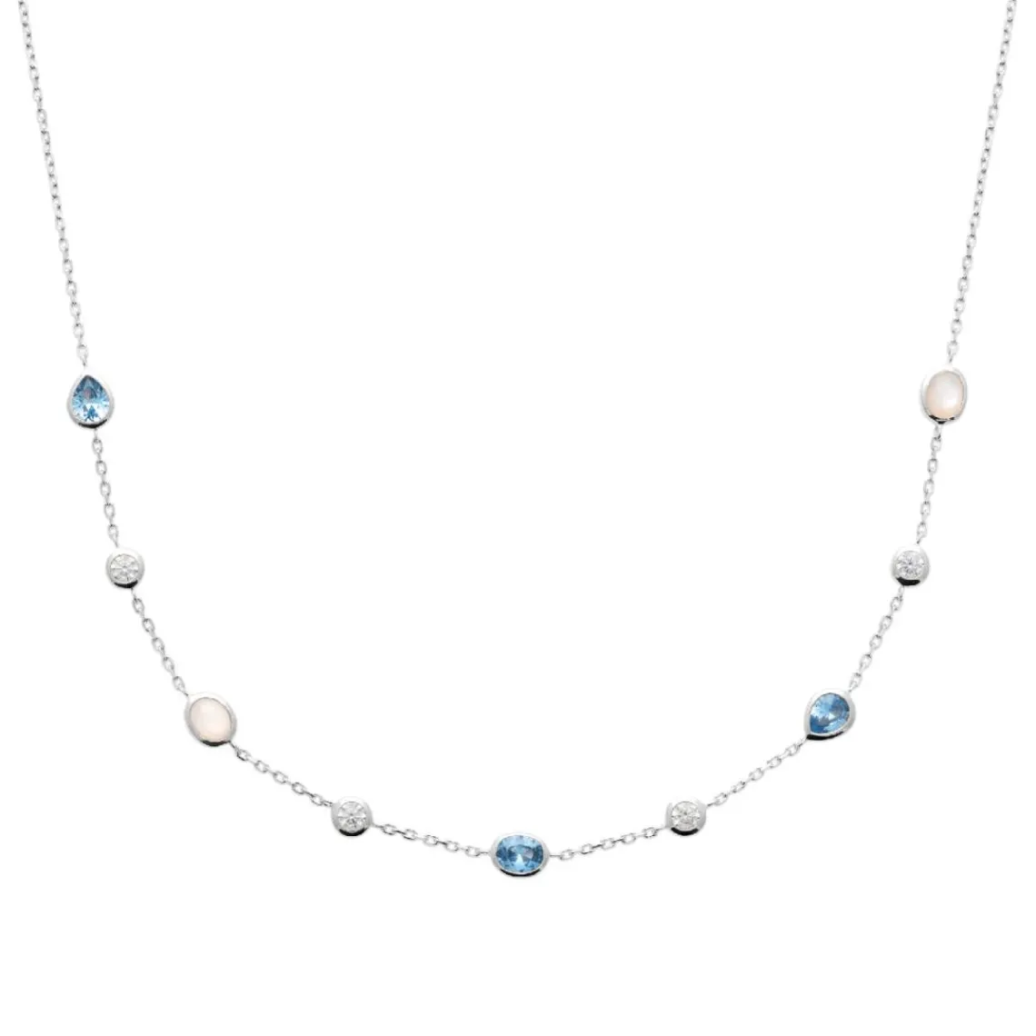 Maison de la Bijouterie Collier femme fantaisie argent VW36UU45 | Femme Collier Et Pendentif