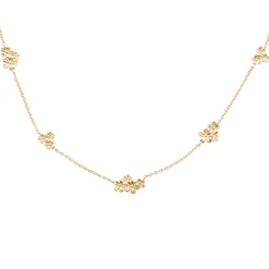 Maison de la Bijouterie Collier femme fantaisie fleurs plaqué or UYYZ0W45 | Femme Collier Et Pendentif