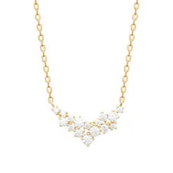 Maison de la Bijouterie Collier femme fantaisie oxyde de zirconium plaqué or UW3U3345 | Femme Collier Et Pendentif