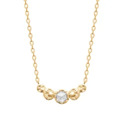 Maison de la Bijouterie Collier femme fantaisie oxyde de zirconium plaqué or UW3VVW45 | Femme Collier Et Pendentif