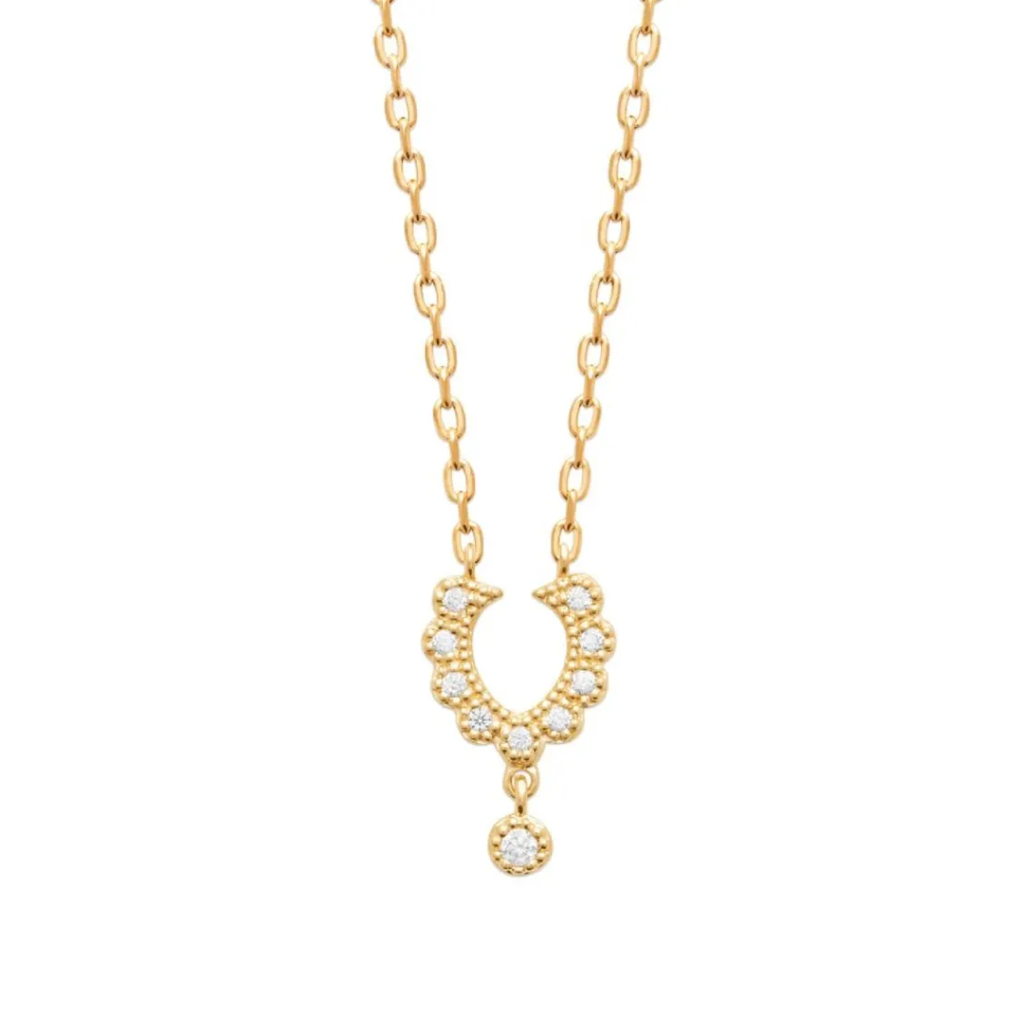 Maison de la Bijouterie Collier femme fantaisie oz plaqué or UW404V45 | Femme Collier Et Pendentif