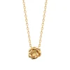 Maison de la Bijouterie Collier femme fantaisie pendentif fleur plaqué or UYY0W045 | Femme Collier Et Pendentif