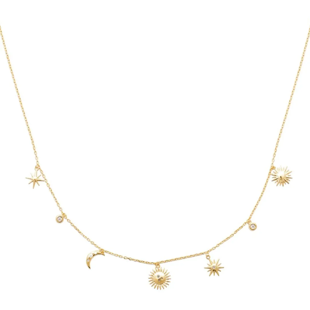 Maison de la Bijouterie Collier femme fantaisie plaqué or UW3V3045 | Femme Collier Et Pendentif