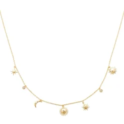 Maison de la Bijouterie Collier femme fantaisie plaqué or UW3V3045 | Femme Collier Et Pendentif