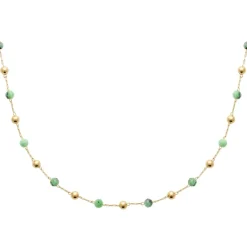Maison de la Bijouterie Collier femme fantaisie rubis zoisite plaqué or UW3V3W50 | Femme Collier Et Pendentif