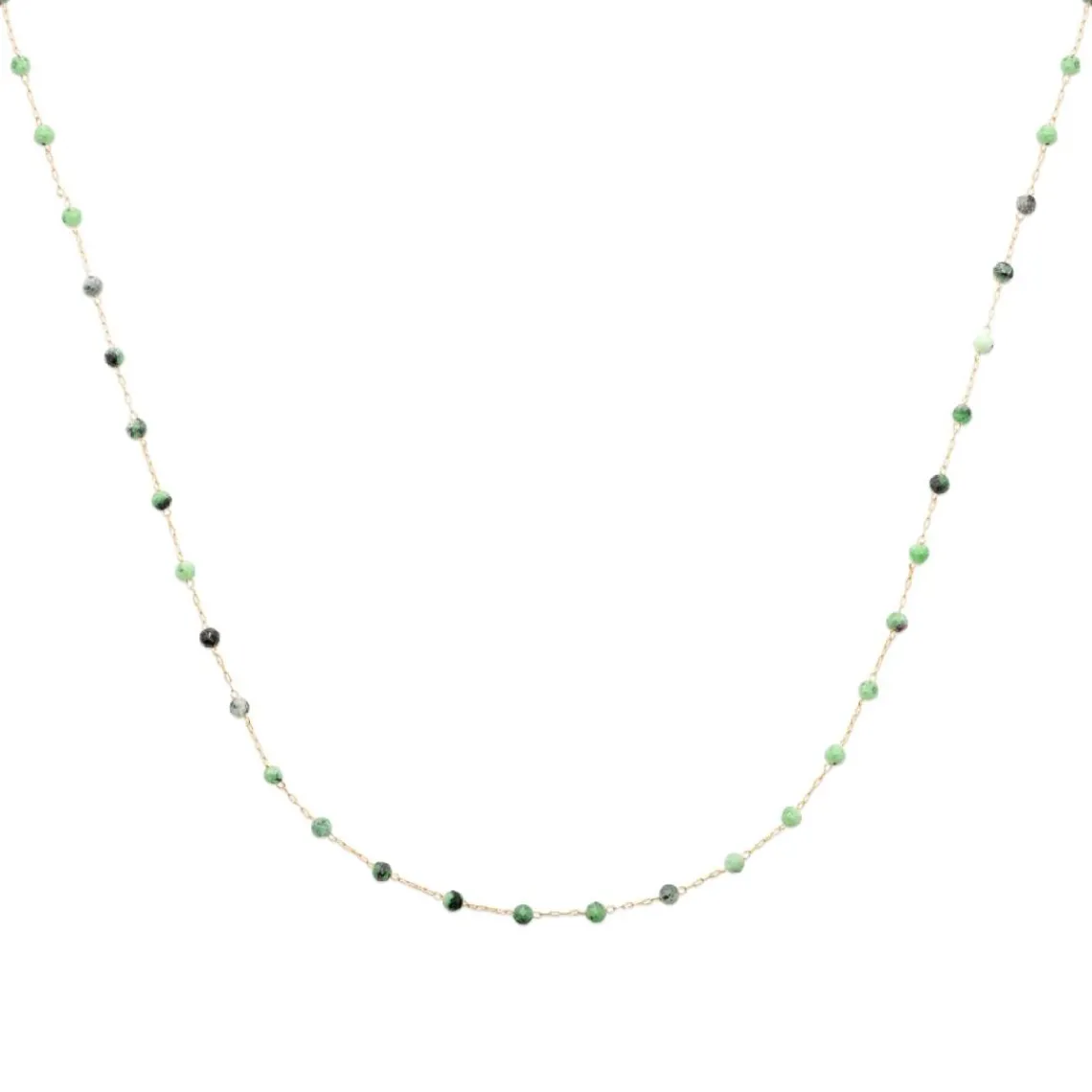 Maison de la Bijouterie Collier femme fantaisie rubis zoisite plaqué or UW3VY450 | Femme Collier Et Pendentif