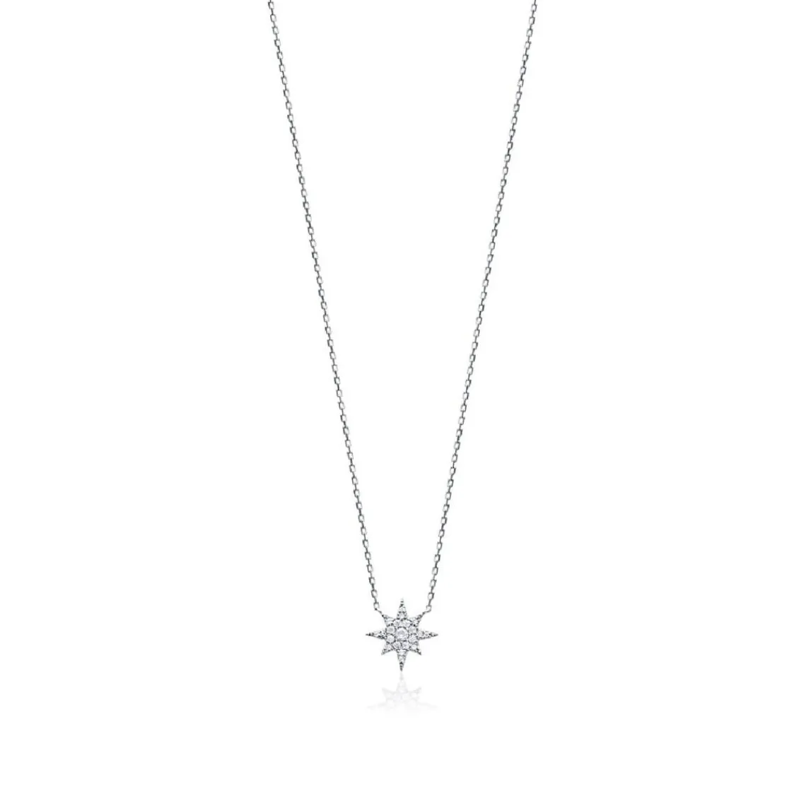 Maison de la Bijouterie Collier Femme fantaisie étoile oxyde et argent VWZW6Y45 | Femme Collier Et Pendentif