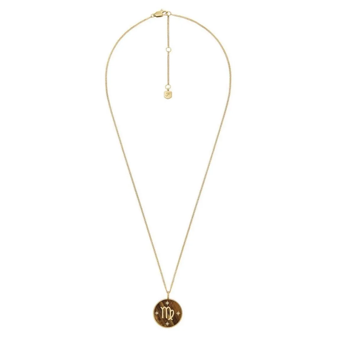 Fossil Bijoux Collier Femme Signes du Zodiaque Vierge - JF04843710 Acier inoxydable | Femme Collier Et Pendentif