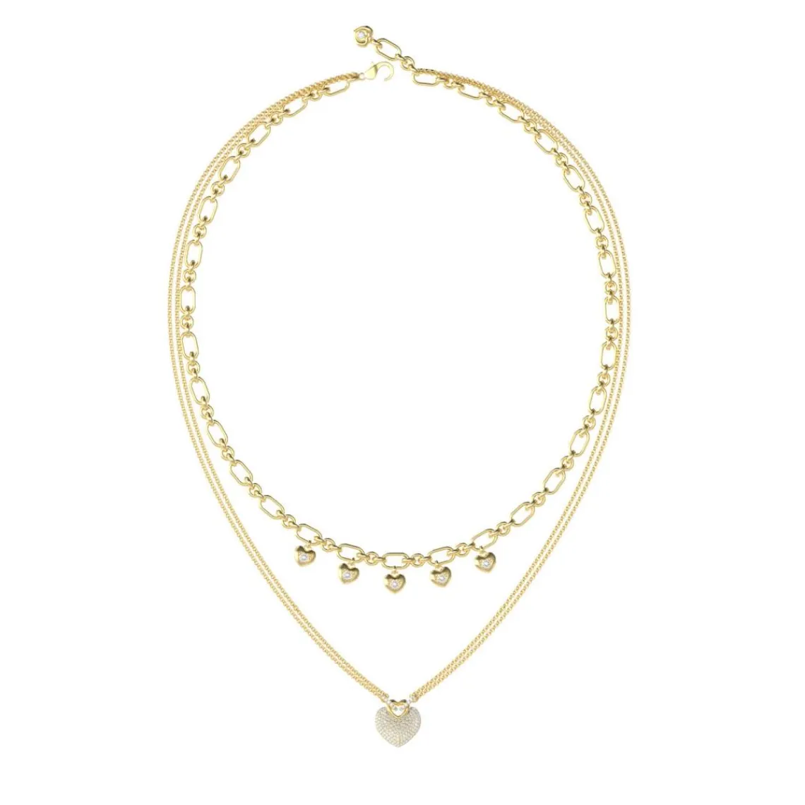 Guess Bijoux Collier Femme Crazy In Love JUBN05208JWYG Acier Doré | Femme Collier Et Pendentif